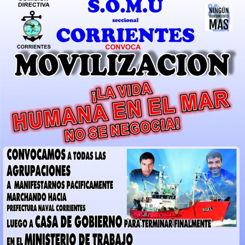 Marcha de trabajadores mar&iacute;timos
