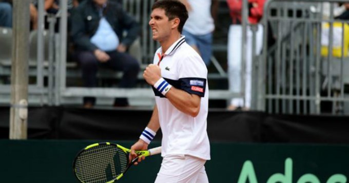 Delbonis le gan&oacute; un partidazo a Seppi y puso el 1-0 de Argentina