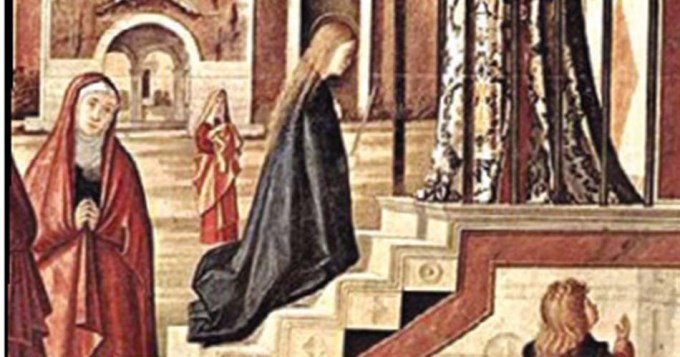 La iglesia recuerda hoy  la presentaci&oacute;n de Santa Mar&iacute;a Virgen